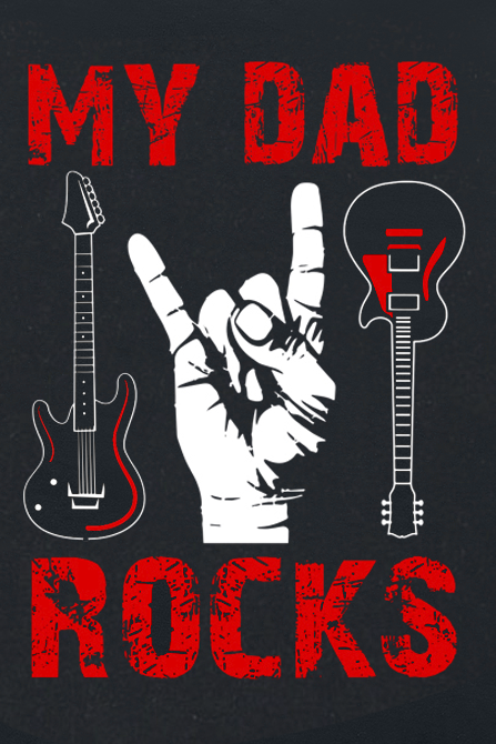 T-shirt Fun de Familie & Freunde - My Dad Rocks - Kids - My Dad Rocks - 104 à 140 - pour filles & garçonse - noir - Familie & Freunde - View 2