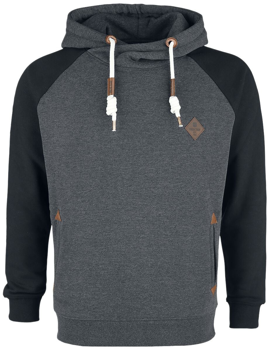 Sweat-shirt à capuche  de Indicode - Marybank - S à XXL - pour Homme - gris sombre chiné - Indicode