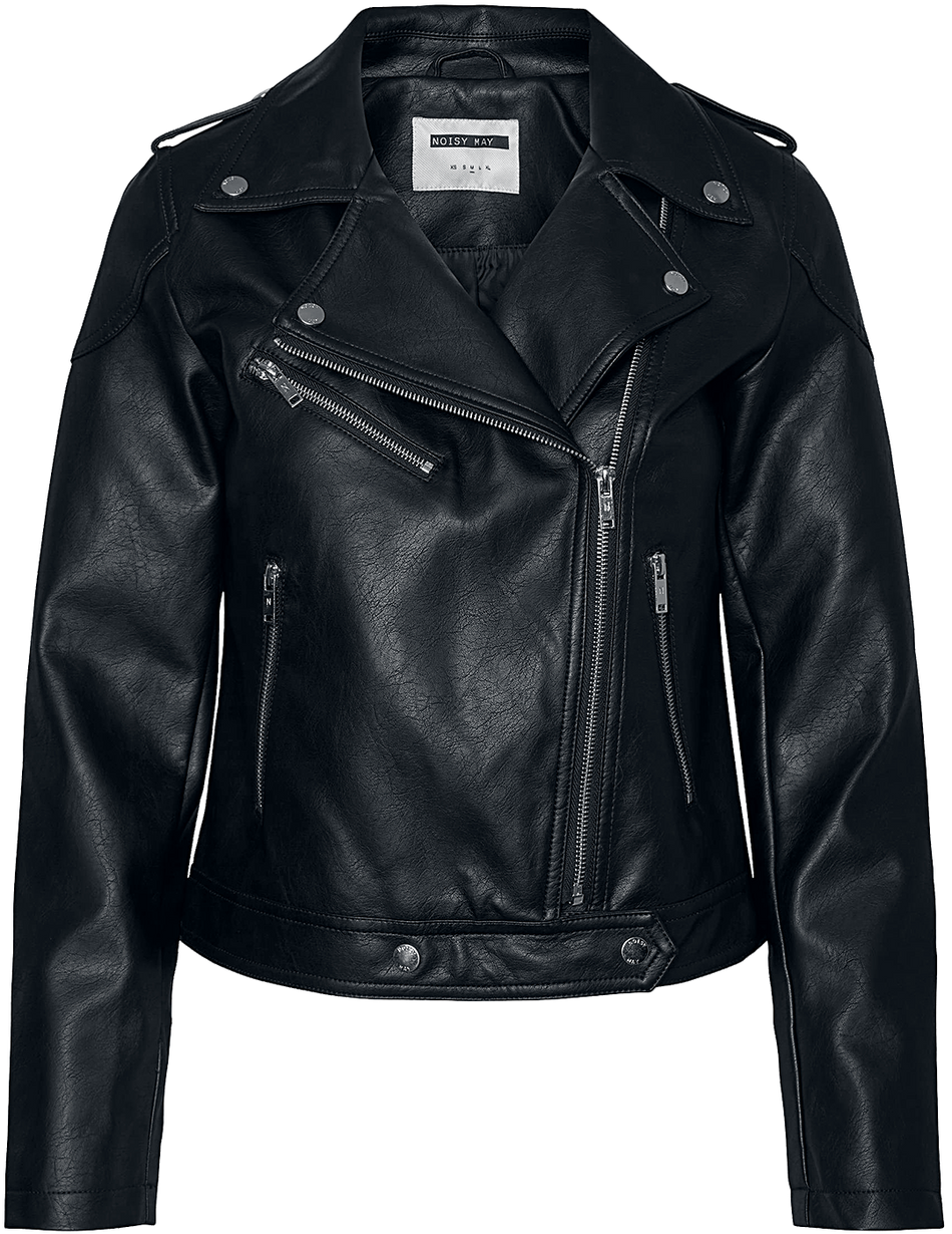 Veste en imitation cuir  de Noisy May - Veste Rollo - XS à XL - pour Femme - noir - Noisy May - View 2