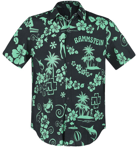 Chemise manches courtes  de Rammstein - Mein Land - S à 5XL - pour Homme - noir/vert - Rammstein