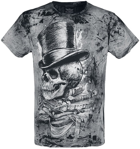 T-Shirt Manches courtes  de Alchemy England - Crâne Magistus - S à 4XL - pour Homme - noir - Alchemy England