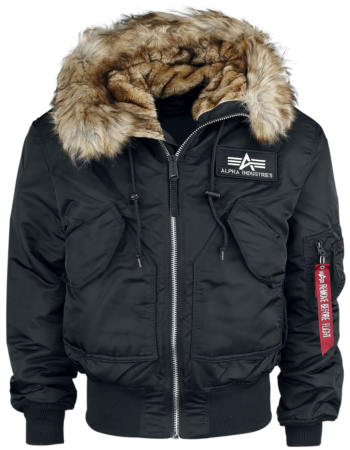 Manteau d'hiver  de Alpha Industries - 45P Hooded Custom - S à XXL - pour Homme - noir - alpha industries