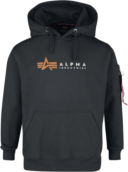 Sweat-shirt à capuche  de Alpha Industries - Sweat à Capuche Alpha Label - S à XXL - pour Homme - noir - alpha industries