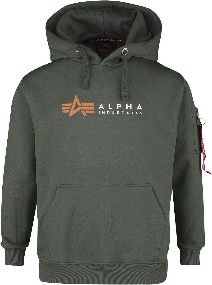 Sweat-shirt à capuche  de Alpha Industries - Sweat à Capuche Alpha Label - S à XXL - pour Homme - olive - alpha industries
