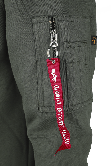 Sweat-shirt à capuche  de Alpha Industries - Sweat à Capuche Alpha Label - S à XXL - pour Homme - olive - alpha industries - View 2