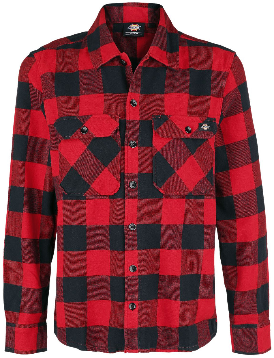Chemise manches longues  de Dickies - Chemise New Sacramento - S à XXL - pour Homme - rouge - Dickies
