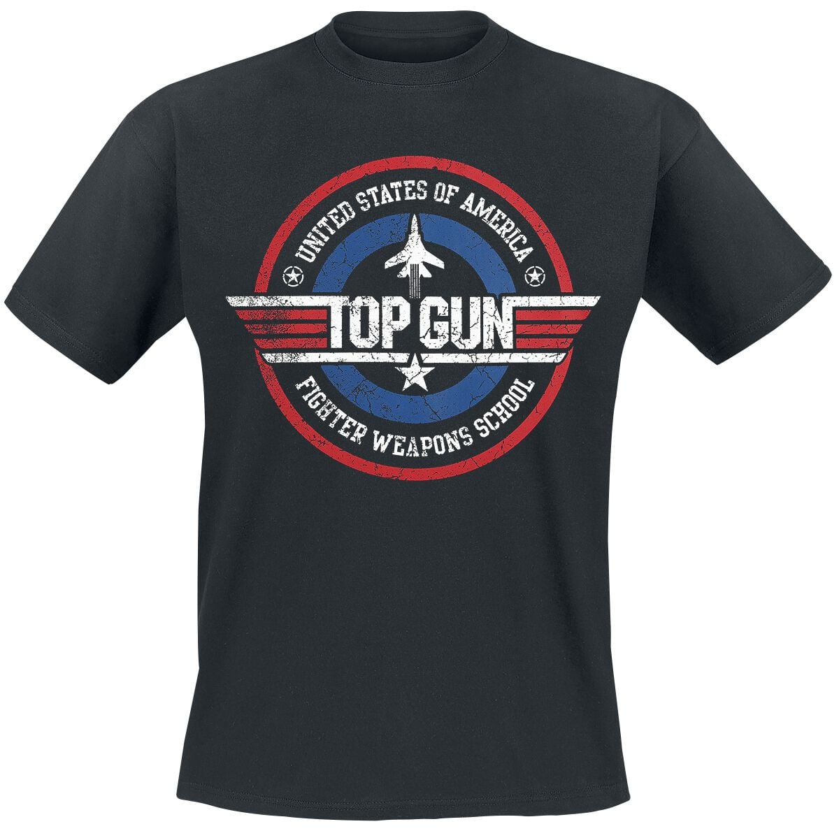 T-Shirt Manches courtes  de Top Gun - Fighter Weapons School - S à 3XL - pour Homme - noir - Top Gun