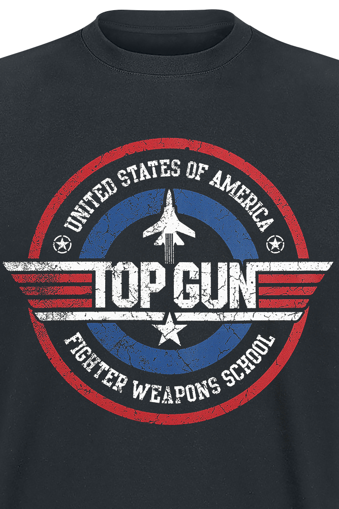 T-Shirt Manches courtes  de Top Gun - Fighter Weapons School - S à 3XL - pour Homme - noir - Top Gun - View 2