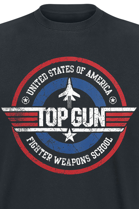 T-Shirt Manches courtes  de Top Gun - Fighter Weapons School - S à 3XL - pour Homme - noir - Top Gun - View 2