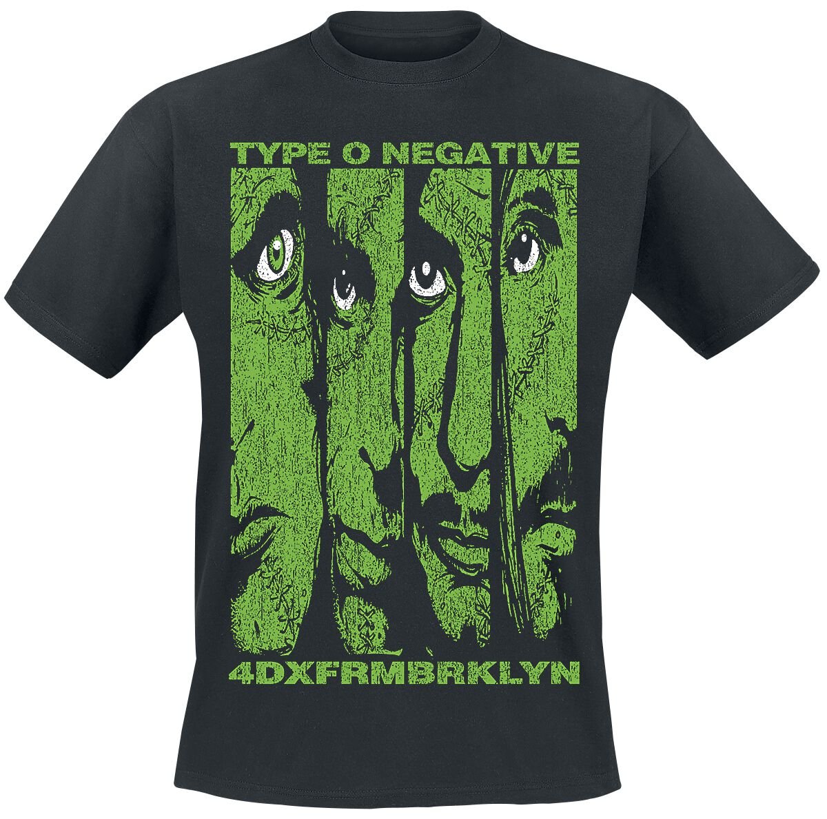 T-Shirt Manches courtes  de Type O Negative - Faces - S à XXL - pour Homme - noir - Type O Negative
