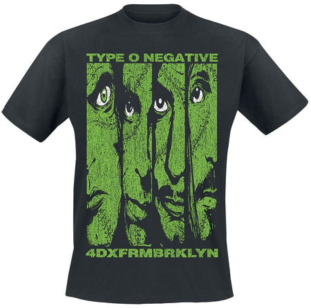 T-Shirt Manches courtes  de Type O Negative - Faces - S à XXL - pour Homme - noir - Type O Negative