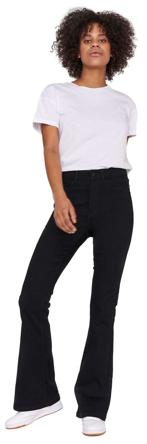 Jean  de Noisy May - Jean Évasé Taille Haute Sallie - W27L30 à W32L32 - pour Femme - noir - Noisy May