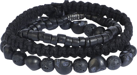 Set de bracelets Gothic de Rock Rebel by EMP - Bracelet Crâne - pour Unisexe - noir - Rock Rebel by EMP
