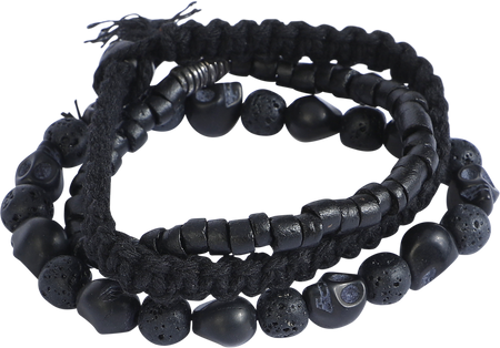 Set de bracelets Gothic de Rock Rebel by EMP - Bracelet Crâne - pour Unisexe - noir - Rock Rebel by EMP - View 2