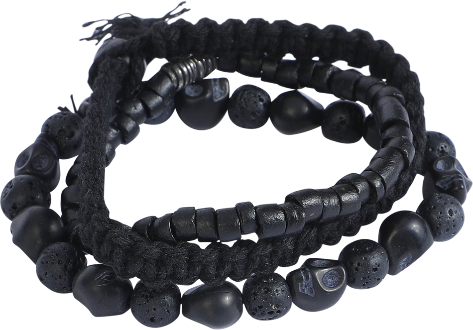 Set de bracelets Gothic de Rock Rebel by EMP - Bracelet Crâne - pour Unisexe - noir - Rock Rebel by EMP - View 2
