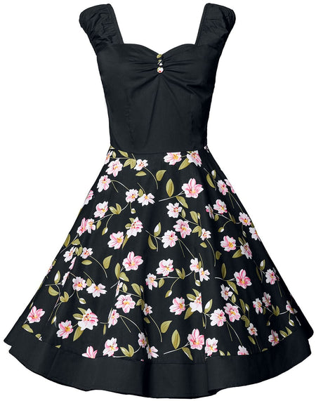 Robe mi-longue Rockabilly de Belsira - Vintage Kleid - M à 3XL - pour Femme - noir - Belsira