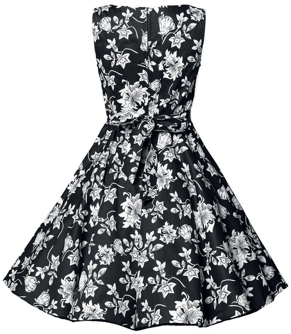 Robe mi-longue Rockabilly de Belsira - Swing-Blumenkleid - S à 3XL - pour Femme - noir - Belsira - View 2