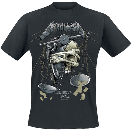 T-Shirt Manches courtes  de Metallica - LP Justice - S à 5XL - pour Homme - noir - metallica