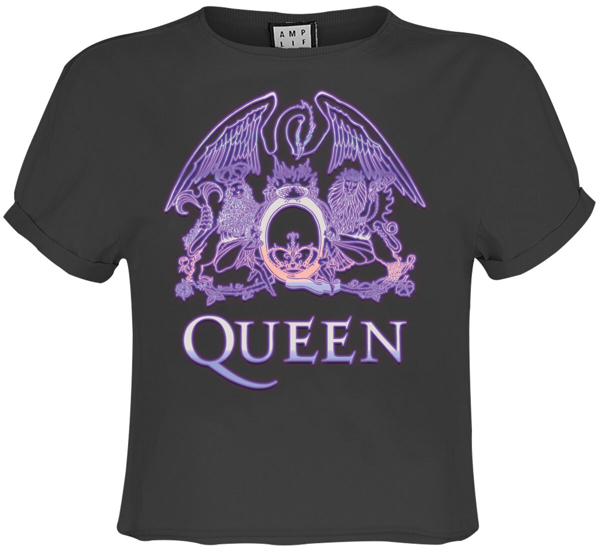 T-Shirt Manches courtes  de Queen - Amplified Collection - Neon Sign - S à XL - pour Femme - anthracite - Queen
