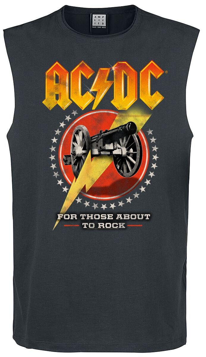 Débardeur  de AC/DC - Amplified Collection - For Those About To Rock - XL - pour Homme - anthracite - AC/DC