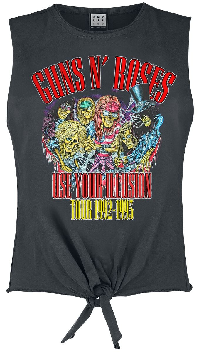 Top  de Guns N' Roses - Amplified Collection - Use Your Illusion 93-94 - S à XL - pour Femme - anthracite - Guns N' Roses