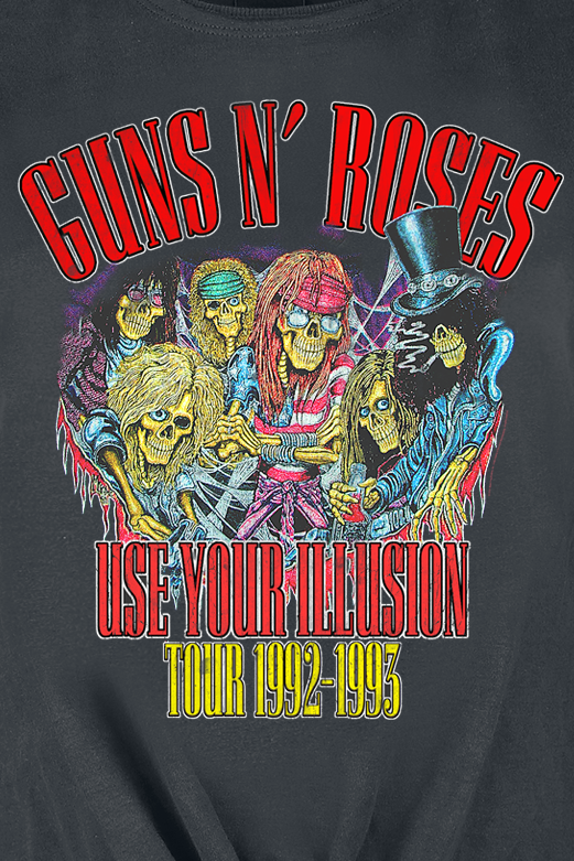 Top  de Guns N' Roses - Amplified Collection - Use Your Illusion 93-94 - S à XL - pour Femme - anthracite - Guns N' Roses - View 2