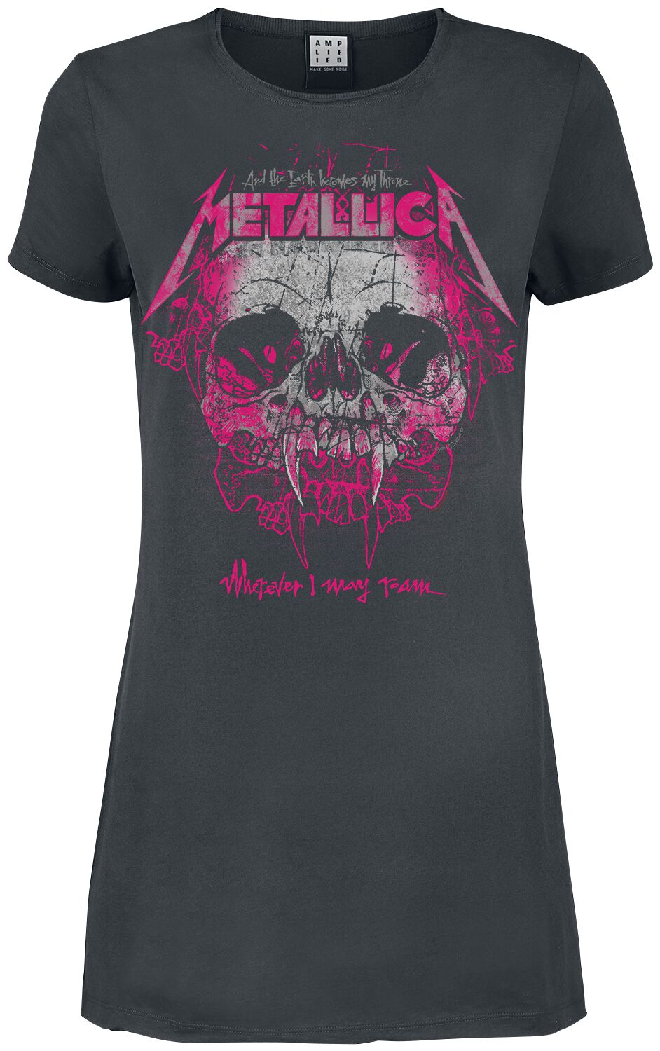 Robe courte  de Metallica - Amplified Collection - Wherever I May Roam Pink Ink - S à XXL - pour Femme - anthracite - metallica