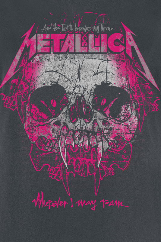 Robe courte  de Metallica - Amplified Collection - Wherever I May Roam Pink Ink - S à XXL - pour Femme - anthracite - metallica - View 2