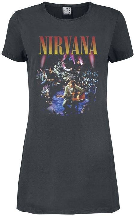 Robe courte  de Nirvana - Amplified Collection - Live In NYC - S à XL - pour Femme - anthracite - Nirvana