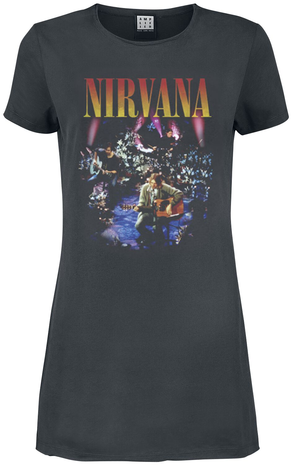 Robe courte  de Nirvana - Amplified Collection - Live In NYC - S à XL - pour Femme - anthracite - Nirvana