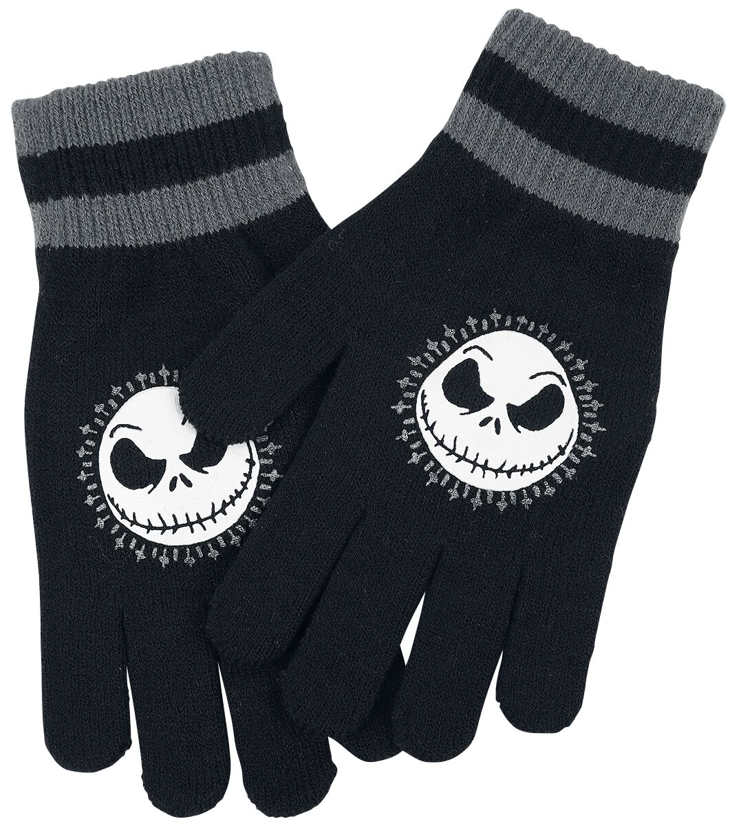 Gants Disney de L'Étrange Noël De Monsieur Jack - Jack - Tête - pour Femme - noir - L'Étrange Noël De Monsieur Jack
