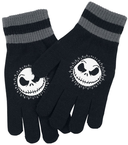 Gants Disney de L'Étrange Noël De Monsieur Jack - Jack - Tête - pour Femme - noir - L'Étrange Noël De Monsieur Jack