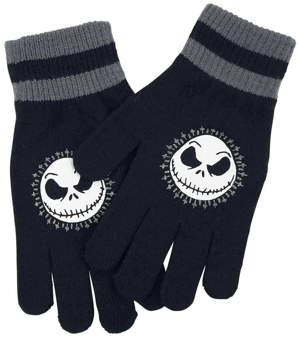 Gants Disney de L'Étrange Noël De Monsieur Jack - Jack - Tête - pour Femme - noir - L'Étrange Noël De Monsieur Jack