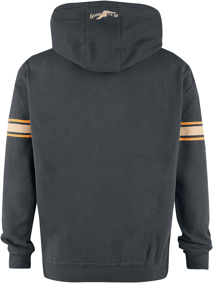 Sweat-shirt à capuche Rockabilly de GoodYear - Princeton - S à XXL - pour Homme - gris foncé - Goodyear - View 2