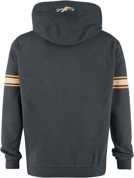 Sweat-shirt à capuche Rockabilly de GoodYear - Princeton - S à XXL - pour Homme - gris foncé - Goodyear - View 2