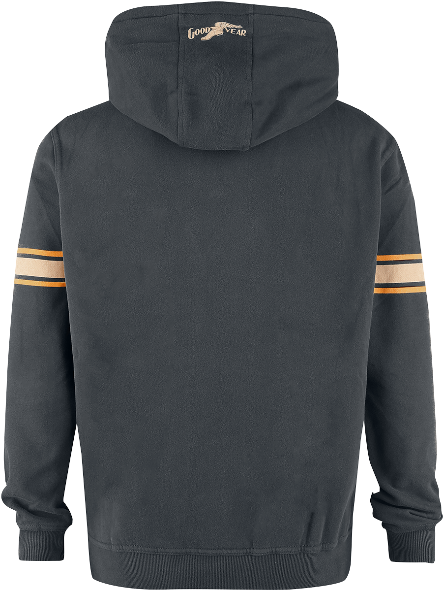 Sweat-shirt à capuche Rockabilly de GoodYear - Princeton - S à XXL - pour Homme - gris foncé - Goodyear - View 2