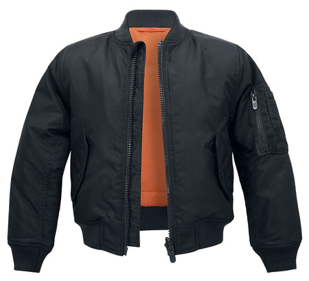 Veste  de Brandit - Veste Enfants MA1 - 122/128 à 170/176 - pour Enfants - noir - Brandit