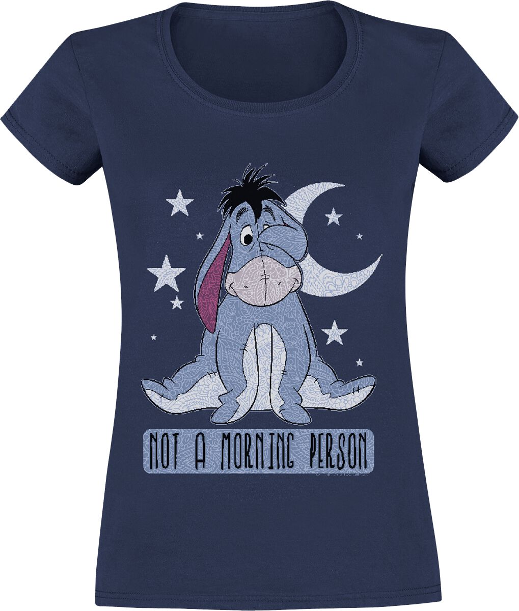 T-Shirt Manches courtes Disney de Winnie L'Ourson - Not A Morning Person - S à XXL - pour Femme - marine - Winnie L'Ourson