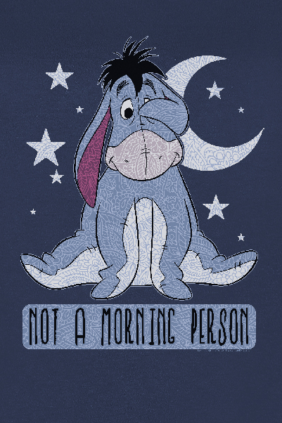 T-Shirt Manches courtes Disney de Winnie L'Ourson - Not A Morning Person - S à XXL - pour Femme - marine - Winnie L'Ourson - View 2