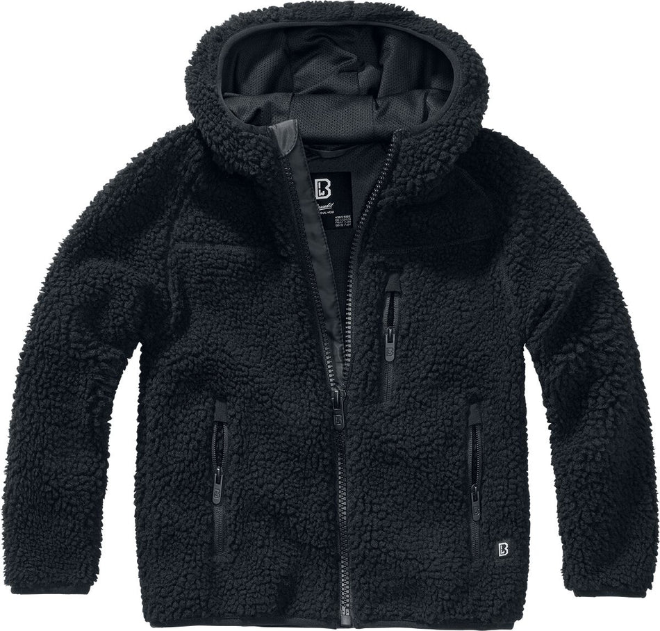 Veste  de Brandit - Veste Enfant Polaire - 122/128 à 170/176 - pour filles & garçonse - noir - Brandit