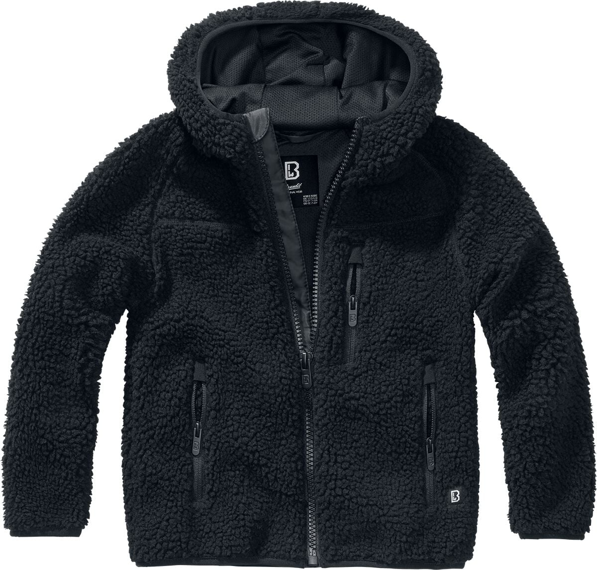 Veste  de Brandit - Veste Enfant Polaire - 146/152 à 170/176 - pour Enfants - noir - Brandit