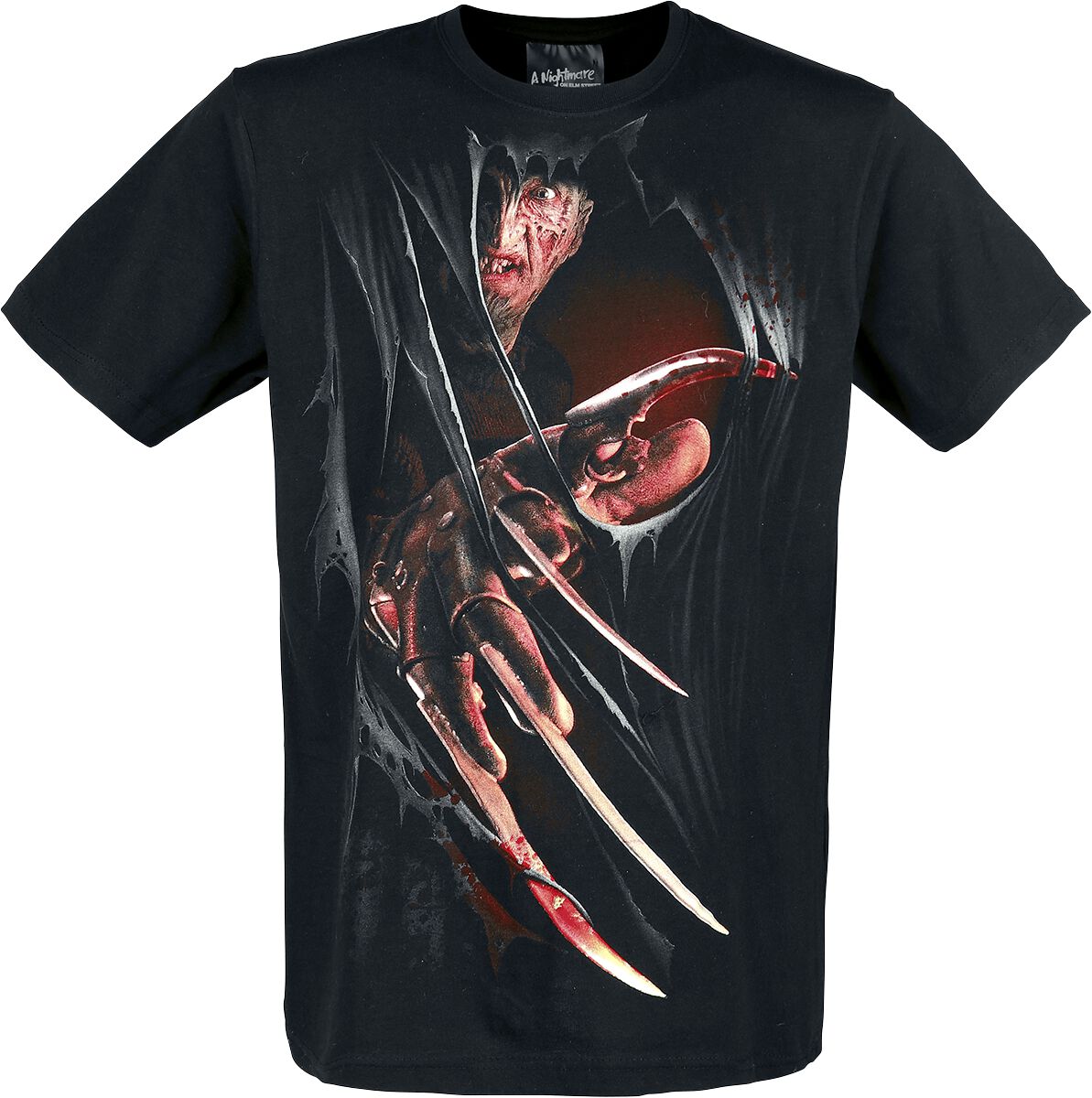 T-Shirt Manches courtes  de Les Griffes De La Nuit - Freddy - S à XXL - pour Homme - noir - Les Griffes De La Nuit