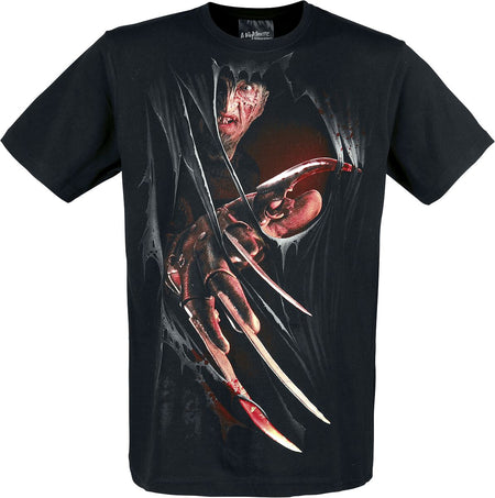 T-Shirt Manches courtes  de Les Griffes De La Nuit - Freddy - S à XXL - pour Homme - noir - Les Griffes De La Nuit