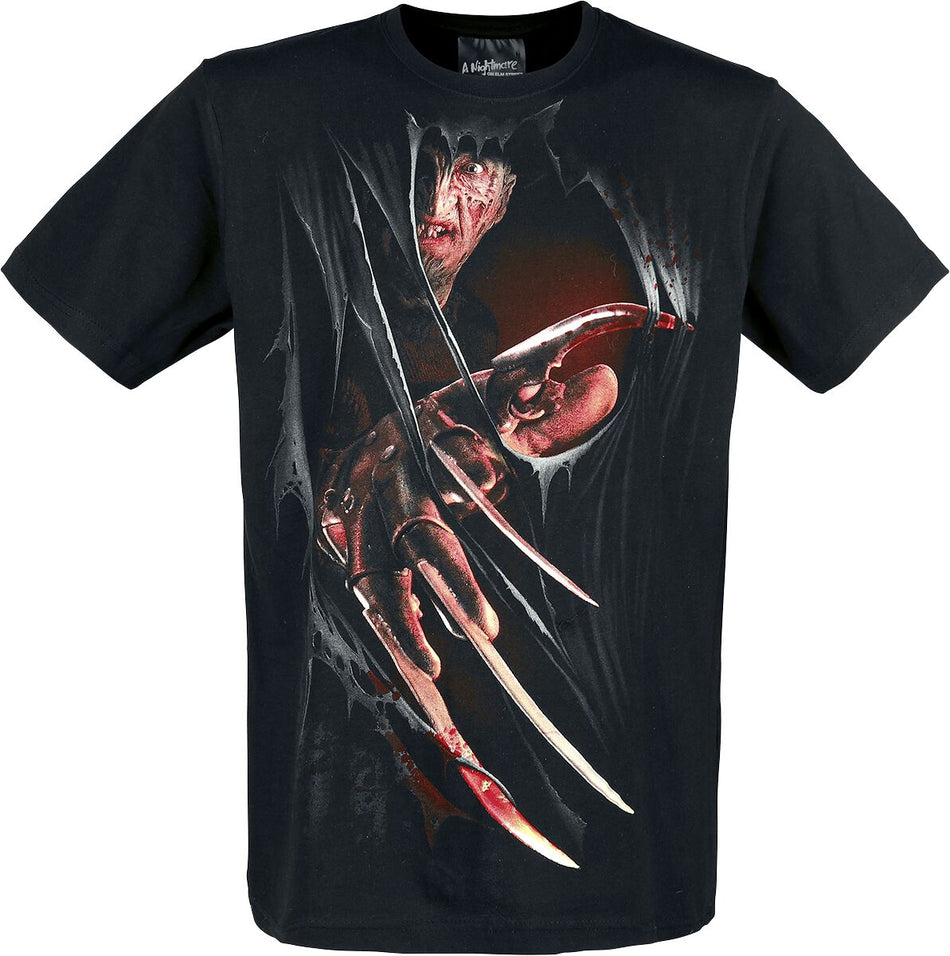 T-Shirt Manches courtes  de Les Griffes De La Nuit - Freddy - S à XXL - pour Homme - noir - Les Griffes De La Nuit