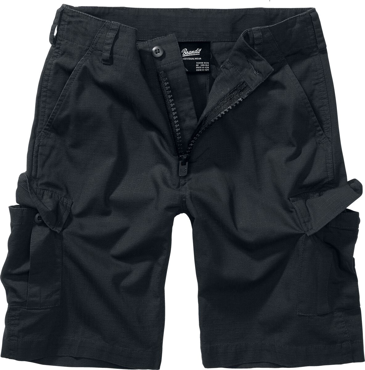 Short  de Brandit - Short Indéchirable BDU Enfant - 122/128 à 170/176 - pour filles & garçonse - noir - Brandit