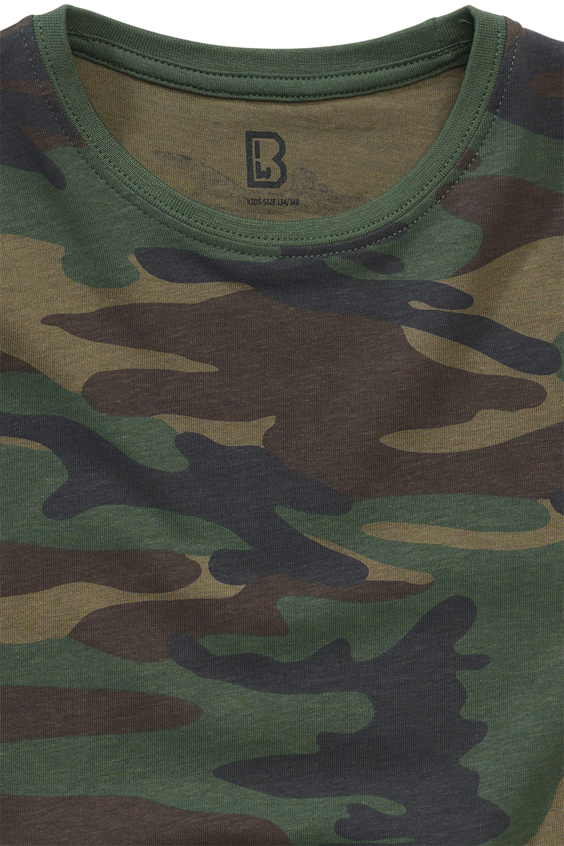 T-shirt  de Brandit - T-Shirt Enfant - 122/128 à 170/176 - pour filles & garçonse - camouflage forêt - Brandit - View 2