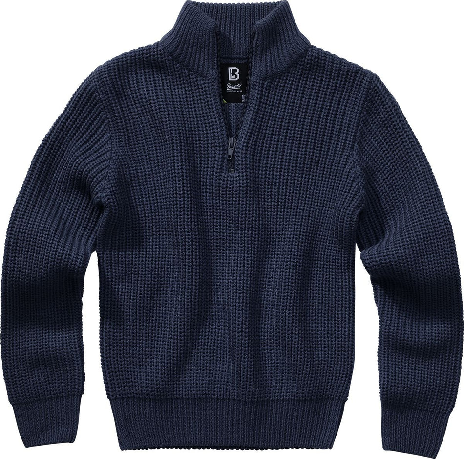 Sweat-Shirt  de Brandit - Pull Enfant Bleu Marine - 122/128 à 170/176 - pour garçons - marine - Brandit