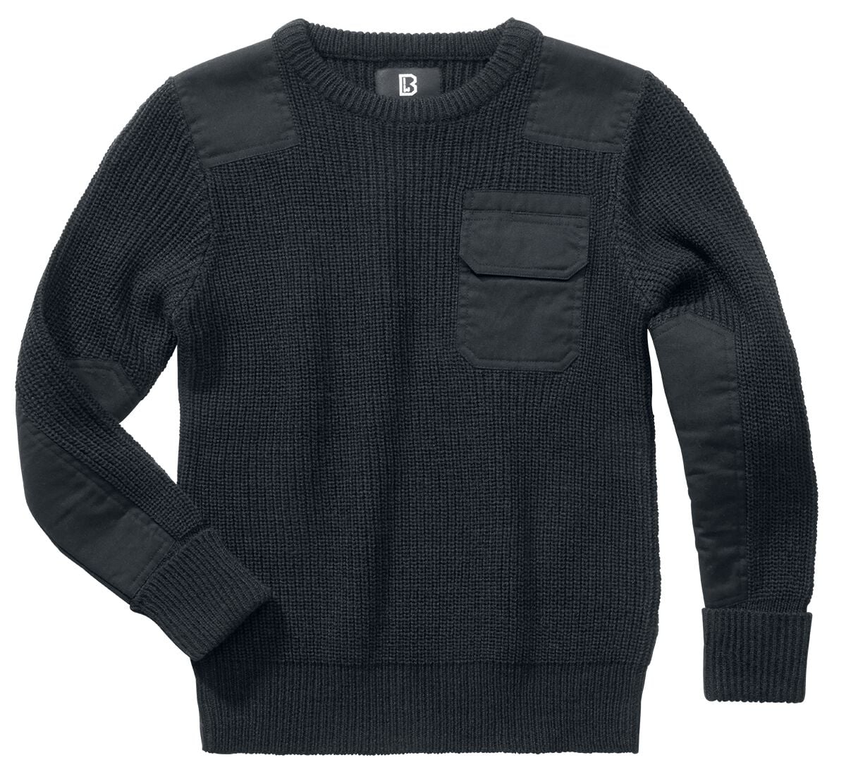 Sweat-Shirt  de Brandit - Pull Enfant BW - 122/128 à 170/176 - pour garçons - noir - Brandit