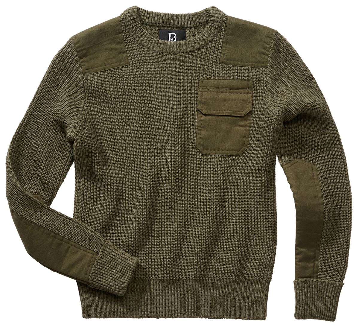Sweat-Shirt  de Brandit - Pull Enfant BW - 122/128 à 170/176 - pour garçons - olive - Brandit