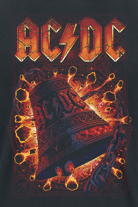T-Shirt Manches courtes  de AC/DC - Hells Bells Explosion - S à 3XL - pour Homme - noir - AC/DC - View 2